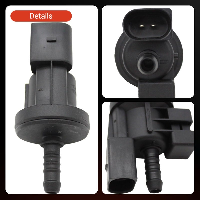 Powkos Vapor Canister Purge Valve Solenoid 06E906517A Compatible with Volkswagen VW Eos Golf Jetta Passat Audi A3 A4 A6 A8 Q7 Replaces CP569 0280142431 - Image 3